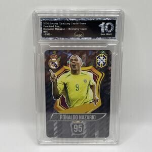Ronaldo Nazario - Holo Foil Soccer Card 2024 - Graded 10 - Brazil World Cup